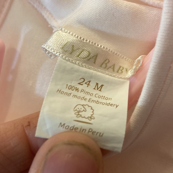 Lydia Baby Dress Girls Cake embroidered design 24 months Light/Pale Pink - Picture 3 of 6